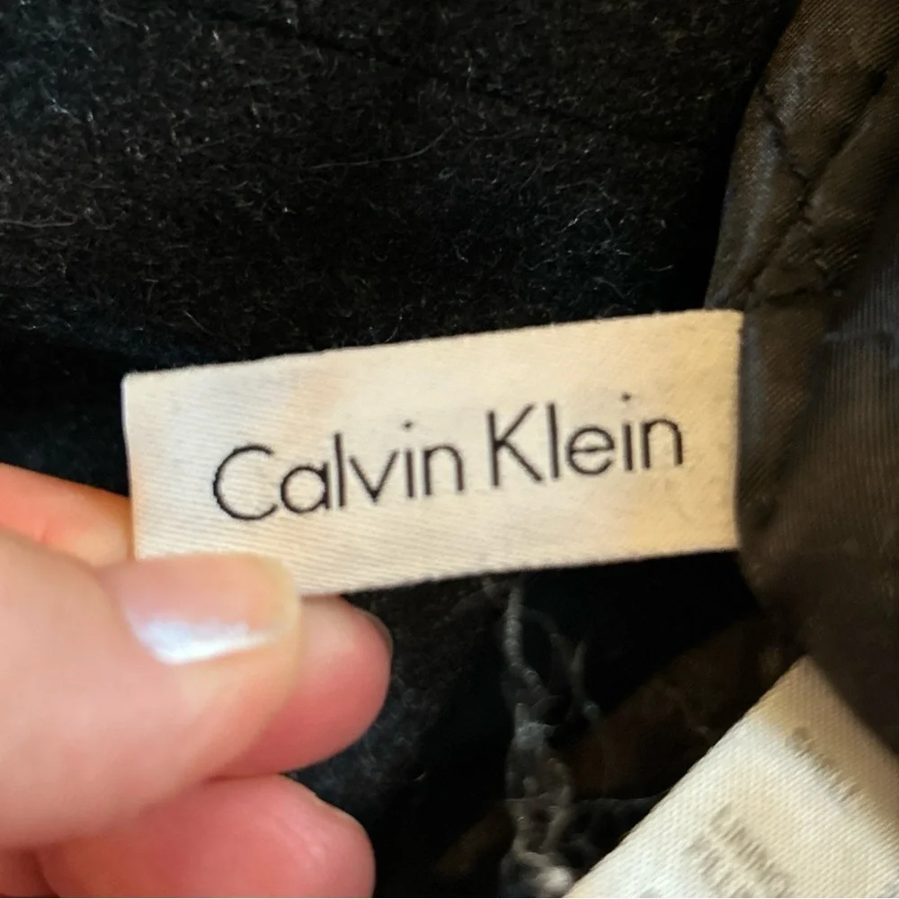 CALVIN KLEIN Peacoat Jacket Full Zip Collared Neck Lined Charcoal Gray Mens XL